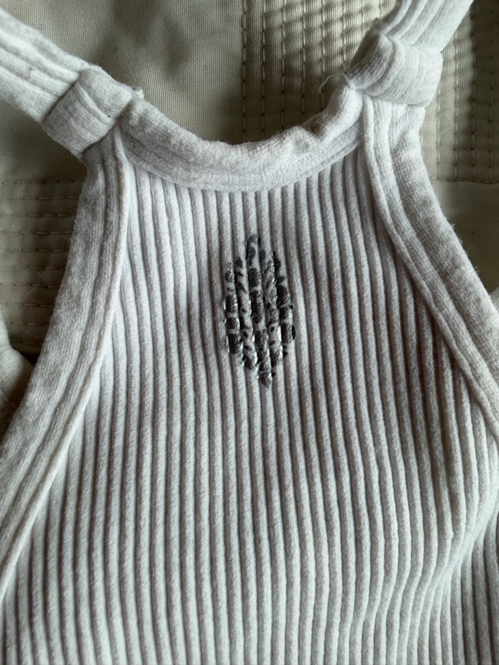 free people happiness runs White Ribbed Tank Top - Picture 3 of 3